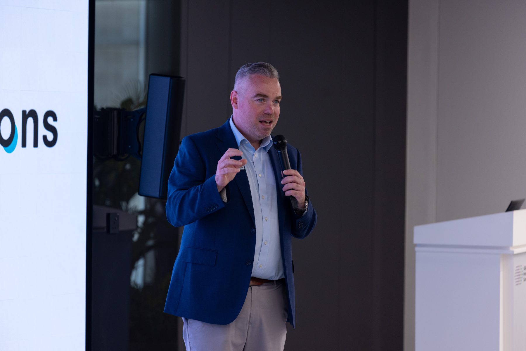 Grant Vernon delivering a keynote